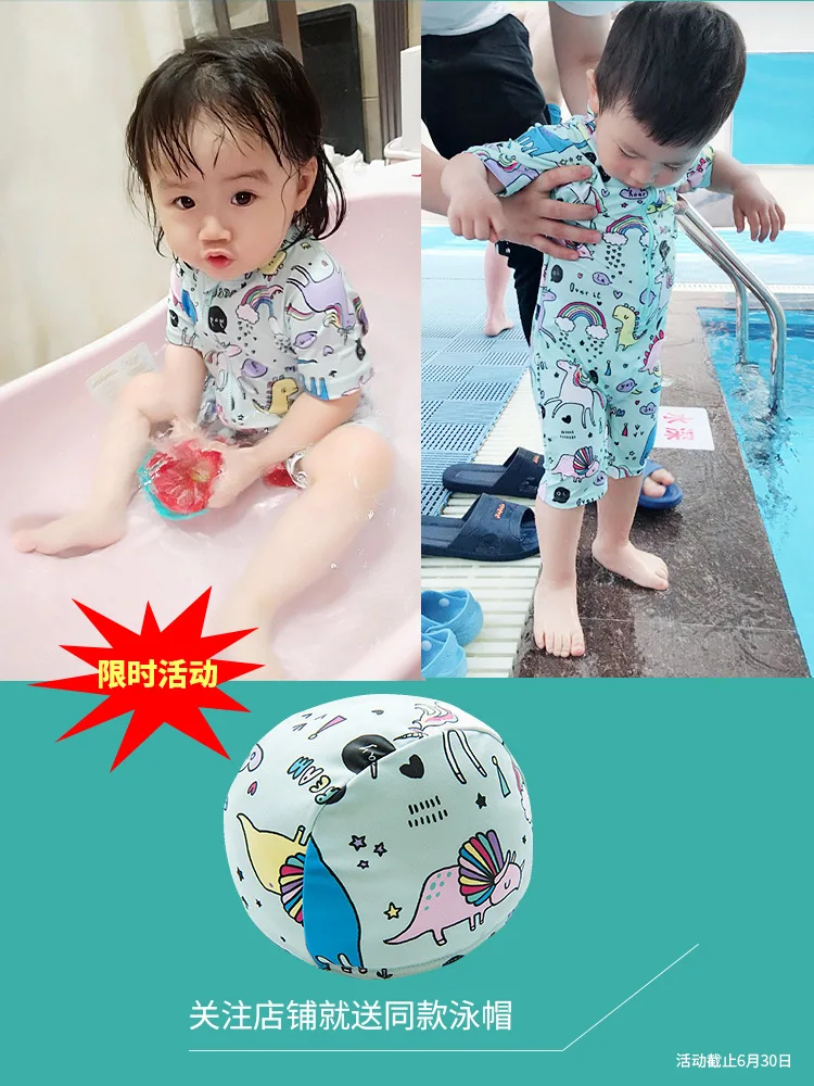 

Baby Swimwear Three-Year-Old Cartoon Sun-resistant Baby GIRL'S Quick-Dry Infant Small CHILDREN'S South Korea Hot Springs BOY'S M