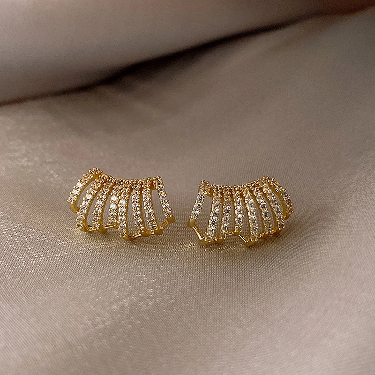 2025 neue Exquisite Luxus Zirkon Kleine Ohrringe Für Frauen Mode Koreanischen Schmuck Minimalistischen Party Sexy Mädchen Ungewöhnliche Ohrringe – Detail 10