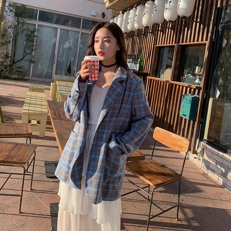

Photo Shoot 2019 Spring And Autumn New Style WOMEN'S Dress Korean Loose-Fit Short Coat Women's Small Suit Photo Shoot Retro Hong
