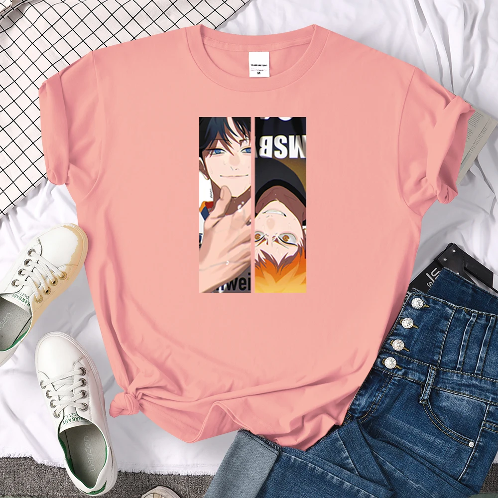 Футболка женская с круглым вырезом уютный Свободный Топ принтом ролевой формы