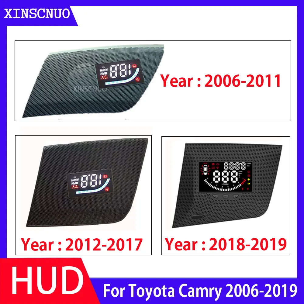 Автомобильный Электронный HUD Дисплей OBD для Toyota Camry 2006-2017 2018 2019 проекционный