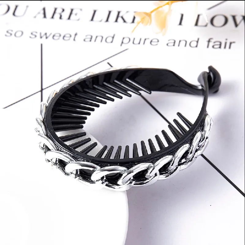 Women Elegant Luxury Rhinestone Tassel Ponytail Hair Claws Hair Clips Barrettes Hairpin Headband Fashion Hair Accessories hair ties for women