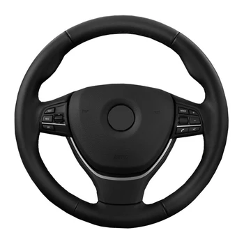 

DIY Genuine Leather Car Steering Wheel Cover For BMW F10 2014 520i 528i 2013 2014 730Li 740Li 750Li /Custom Steering Wheel Braid