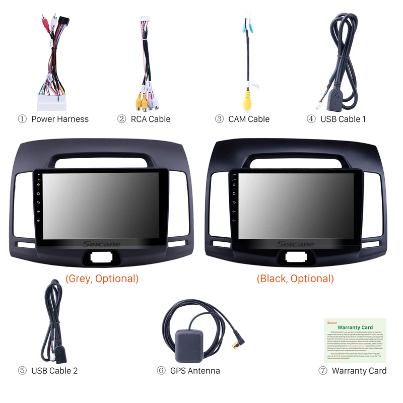 Sale Seicane Car GPS Unit Player Android 8.1 9" For Hyundai Elantra 2007 2008 2009 2010 2011 Autoradio support SWC WIFI TPMS Carplay 5