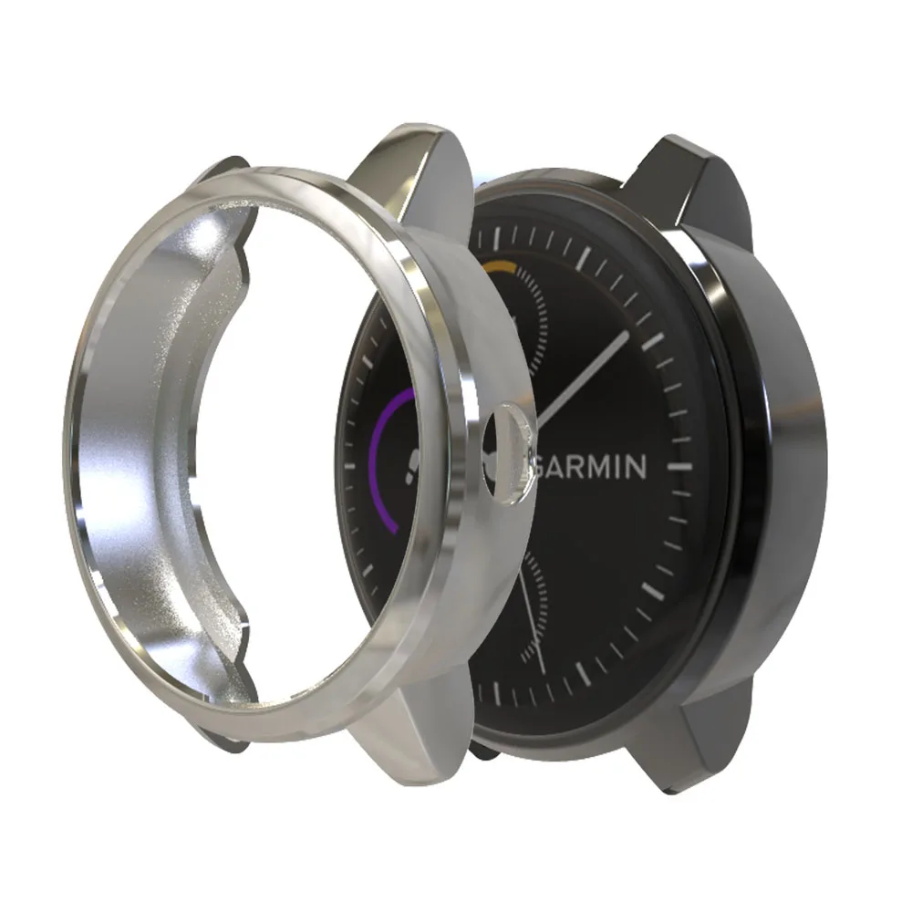 Ультратонкий защитный чехол из ТПУ для Garmin vivoactive 3, аксессуары для смарт часов для Garmin vivoactive 3, тренера 619 - Цвет: Sliver
