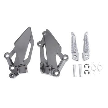 

Pair Titanium Motorcycle Foot Pegs Footrests Brackets For Kawasaki EX250R Ninja 2013