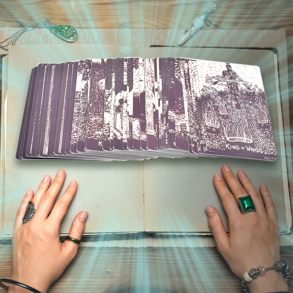  79 Pcs English Luggage Tarot Light Visions Cards For Family Party Games Playing Card Entertainment 