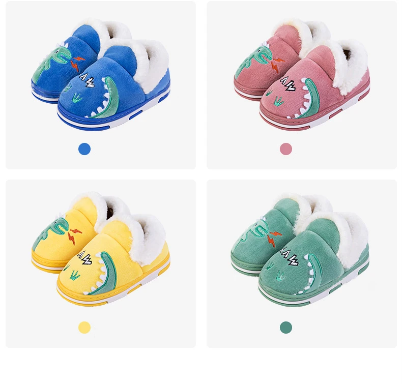 Kids Slippers Cute Cartoon Thickening Warm Indoor Shoes Children cCotton Shoes Kids Home Slippers Warm Winter Children Slipper