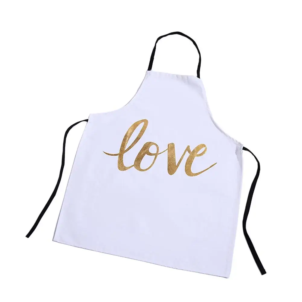 TPFOCUS Fashion Kitchen Antifouling Printing Apron Adjustable Cotton Linen High-grade Kitchen Apron for Men Women Adult 1 Pcs