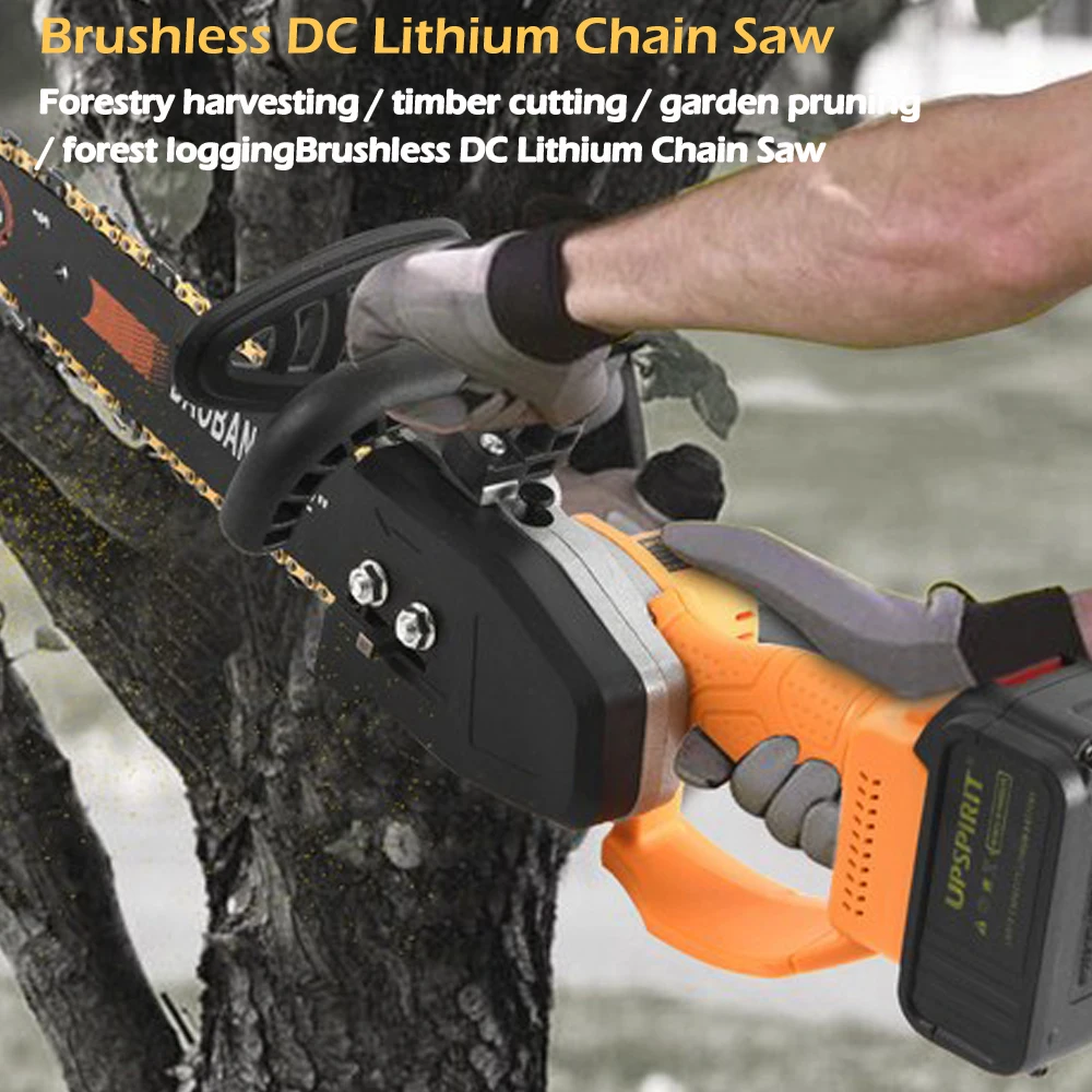 Mini motosierra eléctrica inalámbrica sin escobillas, 21V, 12 pulgadas,  potente Kit de motosierra para tala de árboles y corte de leña, herramienta  de carpintería|Sierras eléctricas| - AliExpress