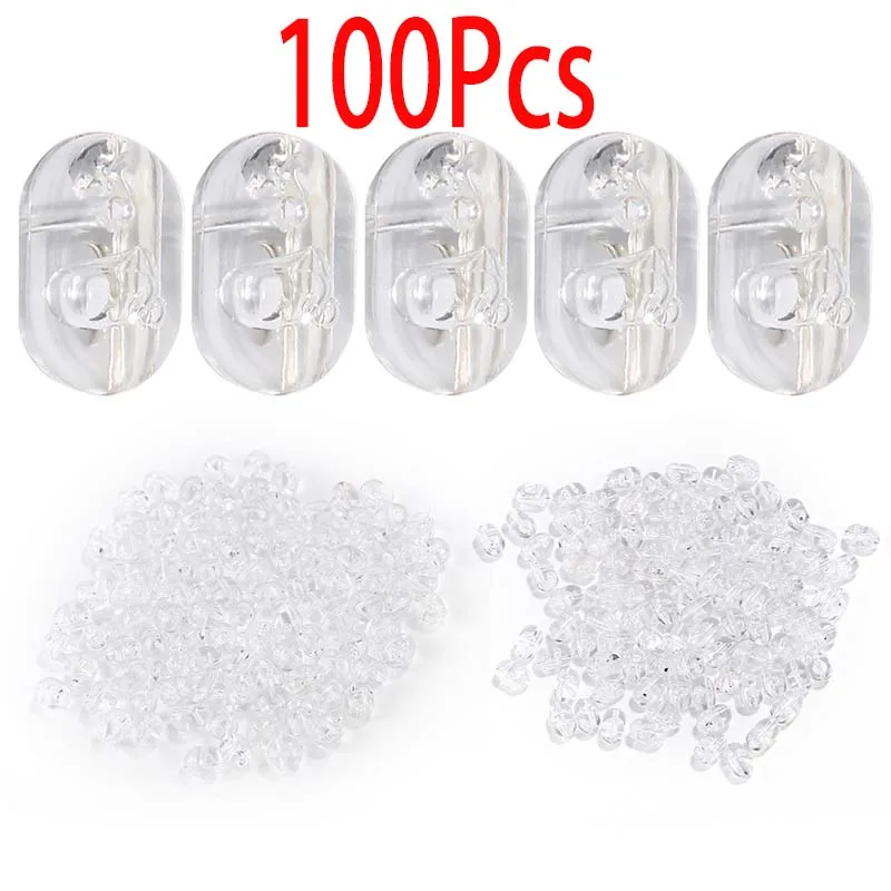 

100 PCS 2 Sizes Fishing Lures Hard T type Oval Plastic Floa Beads Fishing Tools