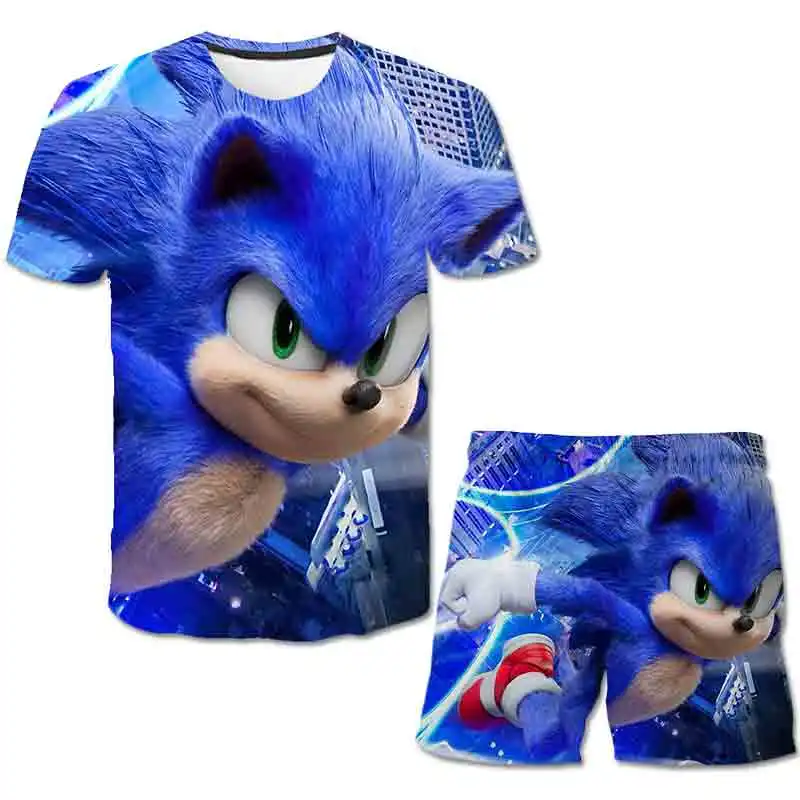 3D костюм для мальчиков футболки Sonic ежа детская одежда Марио sonic пальто девочек