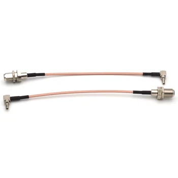 

10 Pieces RF Connector F to CRC9 Cable F Female to CRC9 Rightangle RG316 Pigtail Cable 15cm