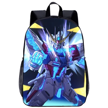 

Backpacks For Boys Girls Cool Cartoon Anime Mobile Suit Gundam 3D Printing Bookbag School Bag Satchel Rucksack Mochila Escolar