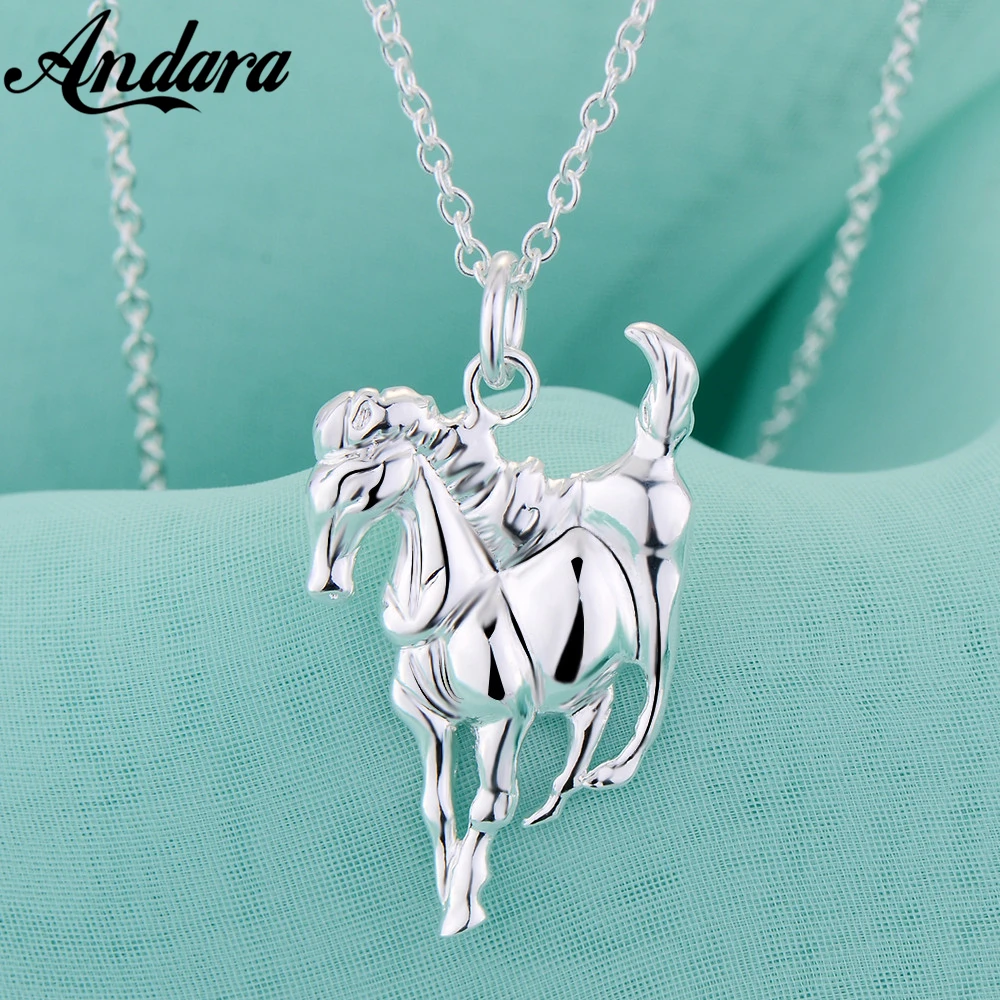 Caballo al éxito, collar de plata 925, colgante de caballo Animal del zodiaco, regalo para hombres y de cadena| - AliExpress