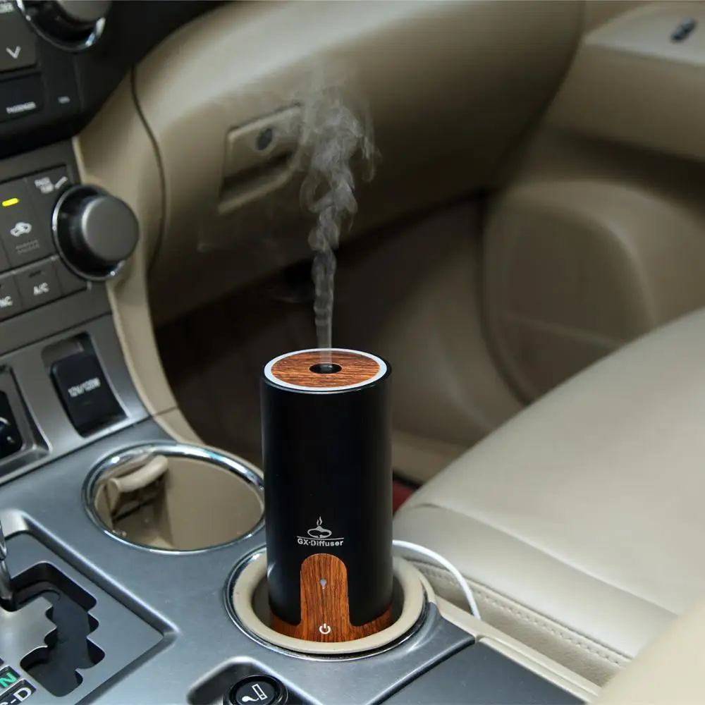 GX.Diffuser Mini Portable Aromatherapy Essential Oil Diffuser USB Air Humidifier Al-alloy USB Aroma Diffuser Fogger For Car