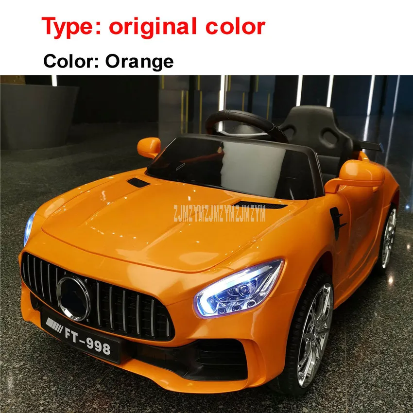 Original Orange Электромобиль для детей, Детский автомобиль, пульт дистанционного управления с usb-разъемом для детей 1-3-6 лет, игрушечный автомобиль с четырьмя колесами, может управлять - Цвет: Original Orange