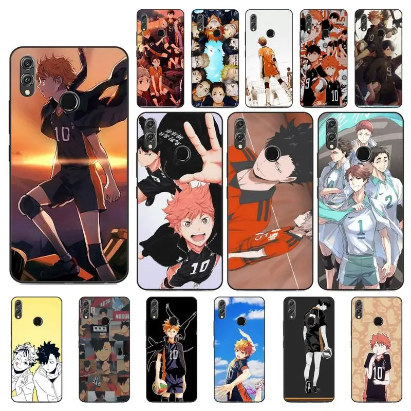 YNDFCNB Japan anime volleyball boy soft Phone Case For Huawei Honor 8X 8A 9 10 20 Lite 30Pro 7C 7A 10i 20i | Мобильные телефоны и