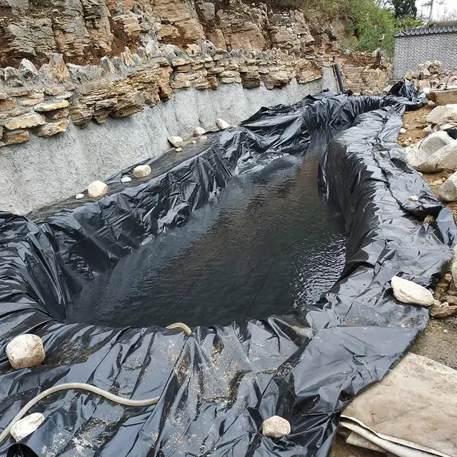 Rugalmas Haltavak Bélések Fekete Megerősített Kerti Tó Tarpaulins Kultúra Farm Hdpe Szünet Elleni Membrán Halak Burkolata - Image 3