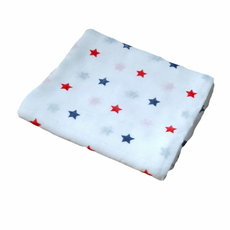 70*70 см детское хлопковое муслиновое одеяло для пеленания новорожденных, Марлевое одеяло, детское банное полотенце - Цвет: Stars