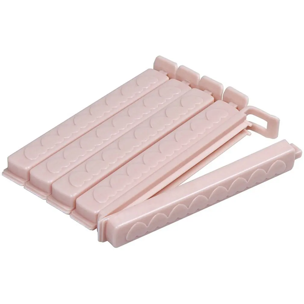 

5Pcs/lot Sealing Bag Clips Storage Seal Sealer Clamp Solid Color Food Kitchen Tool Home Not Vacuum Food Sealers