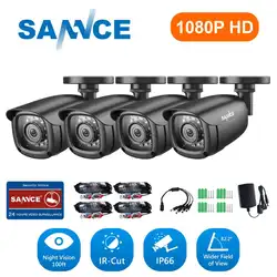 SANNCE HD 720 P CCTV Камера Безопасности s 4 шт. 1.0MP 1280tvl открытый дом товары теле и видеонаблюдения в системы