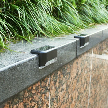 

4 Pieces Solar LED Wall Lights Outdoor Garden Patio Railing Decks Path Portable Lighting Accessories