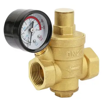 

DN20 Adjustable Brass Water Pressure Regulator with Gauge Meter Brass Water Pressure Regulator