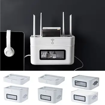 

Wireless Wifi Router Storage Box Wall Hanging Plug Board Bracket Cable Management Box Storage Case Cable Organizer Home Decor