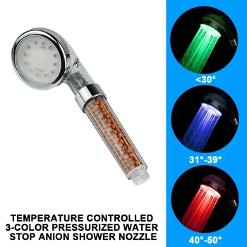 

Hand Shower High Pressure Water Saving Sprayer Shower Head Universal Shower Head Components 3-Mode Ionic Premium Chlorine Filter