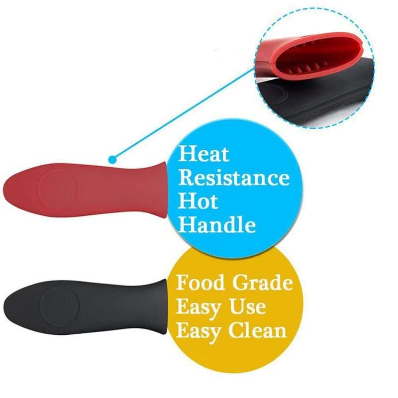 Силиконовый Противоскользящий держатель ручки противоскользящая термостойкая ручка кастрюли Бытовая ручка кастрюли крышка кухонная посуда аксессуары