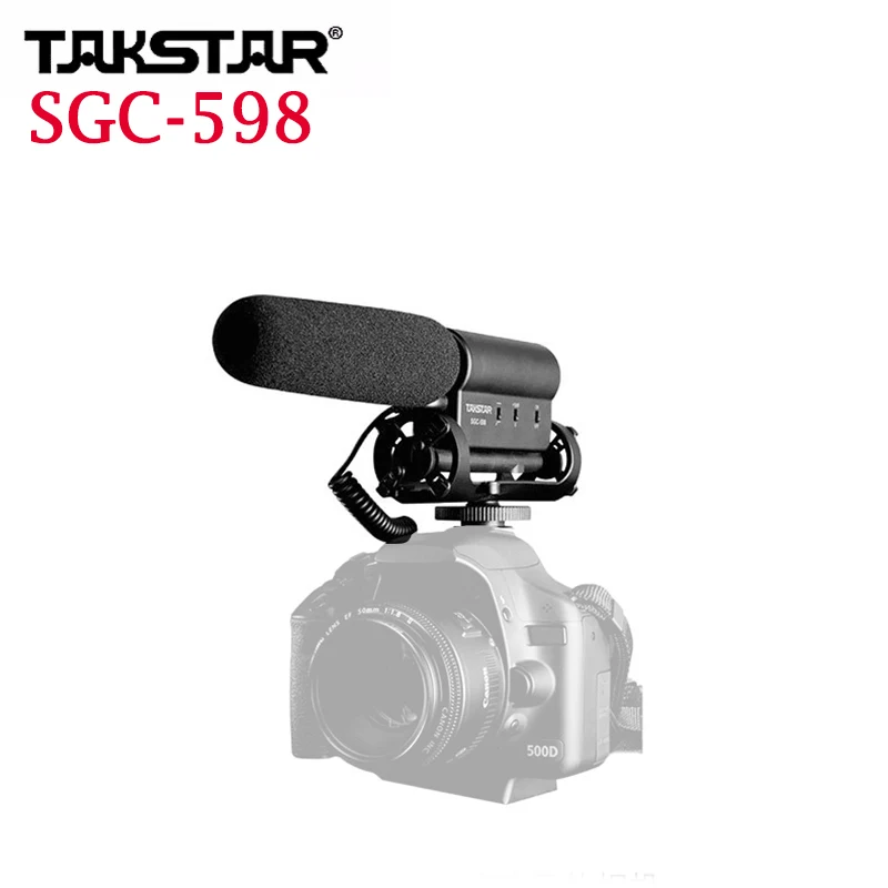 Takstar SGC-598 конденсаторный видео Запись микрофон для Nikon Canon sony DSLR камеры, Vlogging интервью микрофон sgc 598