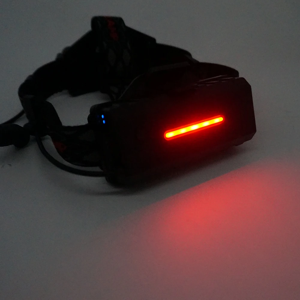 2 в 1 USB Перезаряжаемый налобный фонарь COB Рабочий фонарь 2500 люмен яркий Головной фонарь IPX4 фара для кемпинга на открытом воздухе