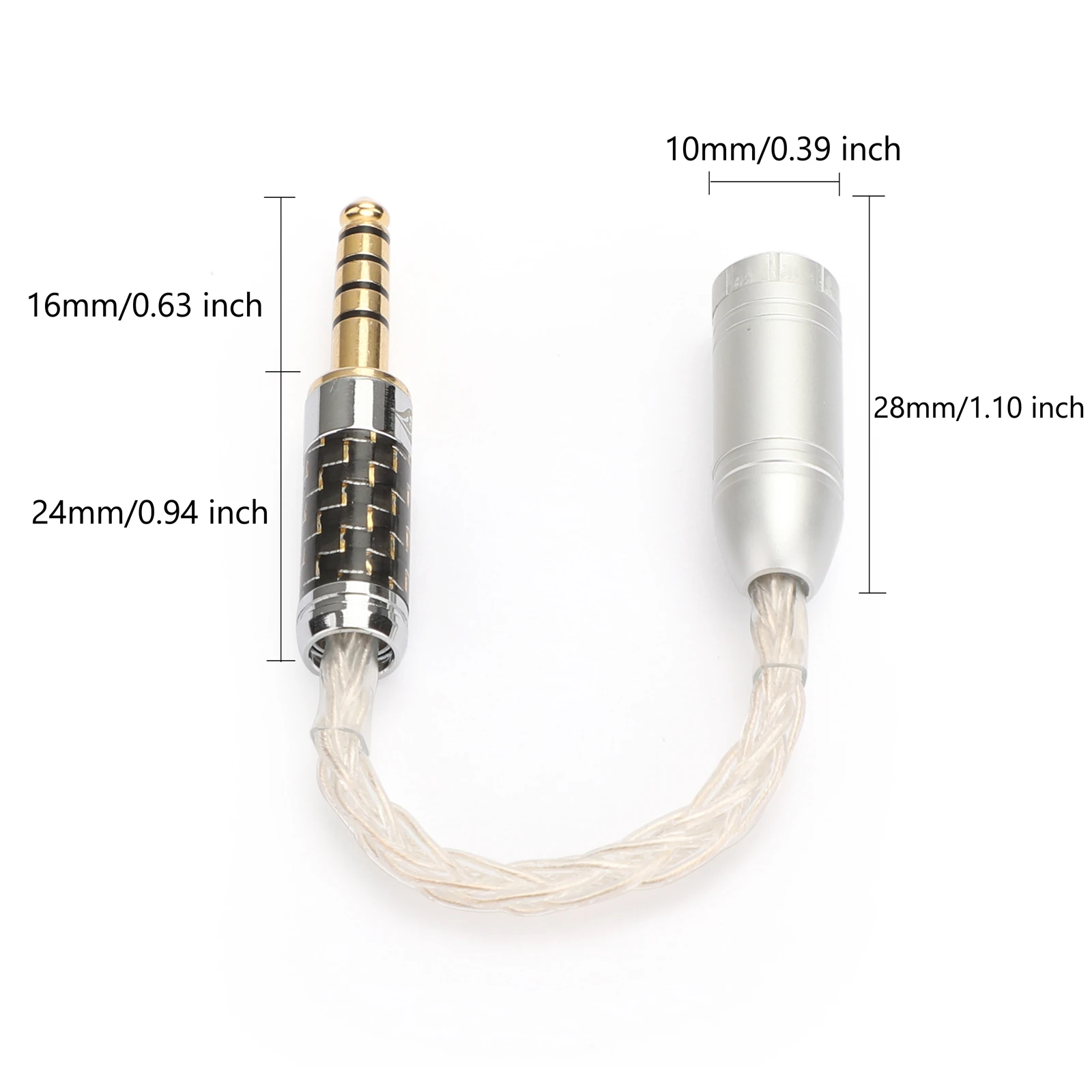 Artudatech ручной работы Adpter 8 Core аудио шнур 3,5 мм Женский до 4,4 мм Мужской HIfi музыкальный плеер штекер от 3,5 до 4,4 кабель