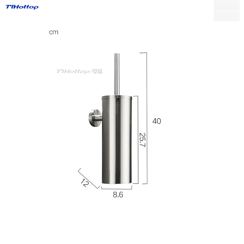 Wire drawing 1pc Tlhottop латунные в европейском стиле держатель для туалетной щетки аксессуары для ванной комнаты Туалет Щетка с длинной ручкой для туалетной YJ-7562 - Color: Wire drawing 1pc
