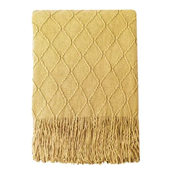 

Yellow Blanket, Soft Sofa Cover, Bedding Blanket, Decorative Blanket, Air Conditioning Blanket