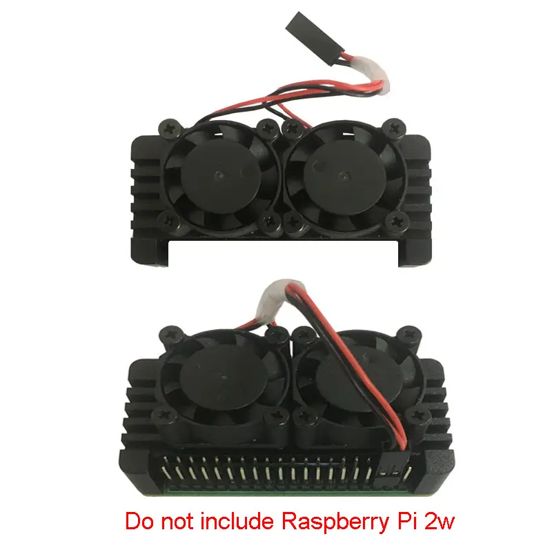 Raspberry Pi Zero 2W 2 W PI0 Aluminum Heatsink with Double Fans image 3