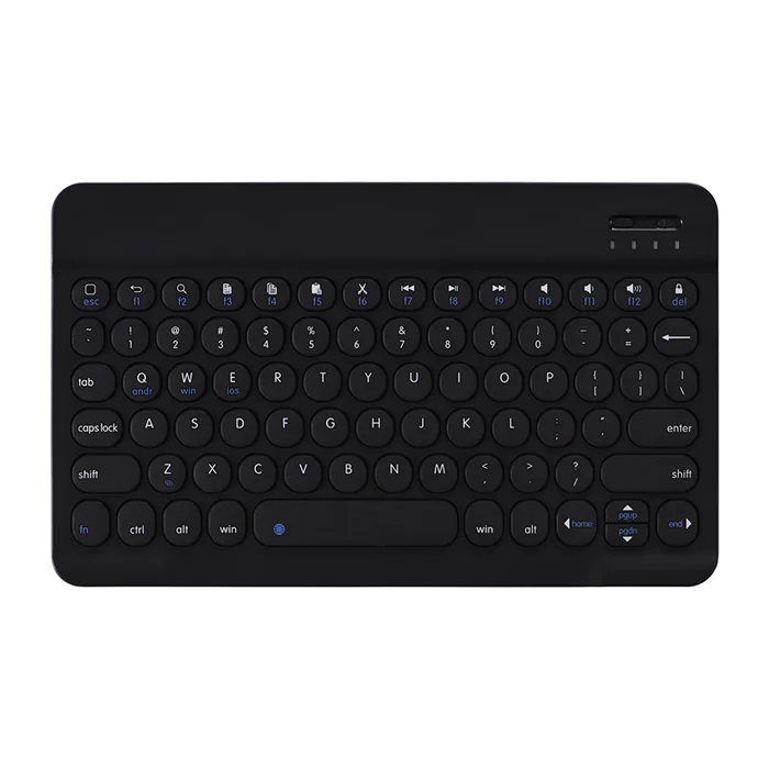 10inch-yuan-black Ультра тонкая Bluetooth клавиатура для IOS для samsung, Android, планшета, Windows для iPad 9,7 10,5, Bluetooth клавиатура, беспроводная клавиатура - Цвет: 10inch-yuan-black