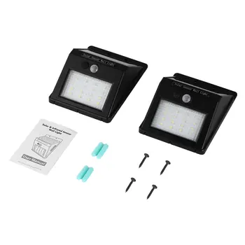 

2pcs 16LED Waterproof Motion Sensor Infrared Outdoor Solar Sensor Spotlight Garden Patio Pathway Lamps Emergency Wall Light