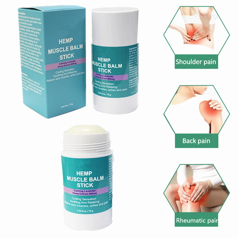 75g Hemp Balm Roller Ointment Rheumatism Arthritis Relieve Muscle Pain