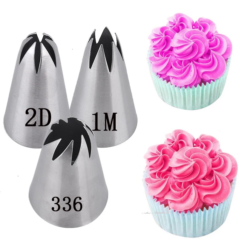 Wilton Tip 2d Rose Nozzle 3pcs/set Rose Pastry Nozzles Cake - Main Image