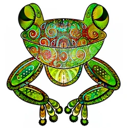 Alien En Forme D'animal Jigsaw Kawaii Petite Grenouille En Bois Puzzles 3D 100 200 300 Pièces Jeu De Bricolage Jouet En Bois pour Ado Enfants Cadeau De Fête 