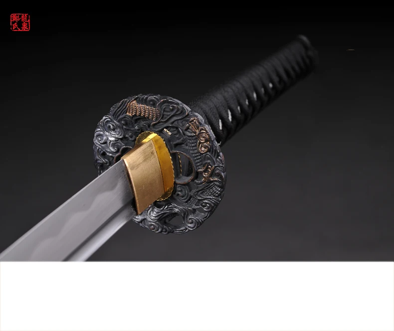 Katana sword 1045 carbon steel blade handmade samurai sharp edge japanese style knife wooden scabbard 41inch