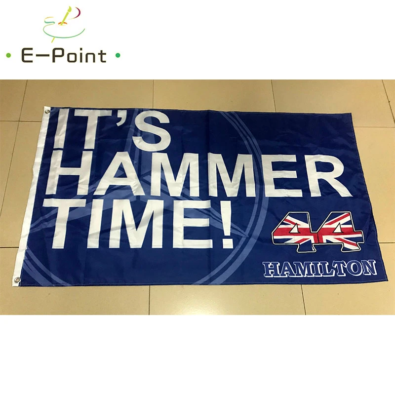 

Lewis Hamilton It's Hammer Time Flag 2ft*3ft (60*90cm) 3ft*5ft (90*150cm) Size Christmas Decorations for Home Flag Banner Gifts