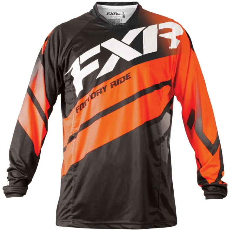 O Новинка, быстросохнущая футболка FXR moto, MX bike, moto cross, Джерси BMX DH MTB, футболка, мото одежда - Цвет: O