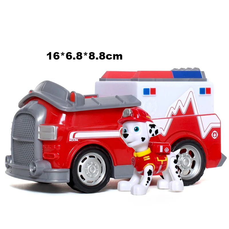 no box Paw Patrol собака Patrulha Canina Аниме Фигурка автомобиля пластиковая фигурка украшения игрушки для детей на день рождения рождественские подарки - Цвет: no box