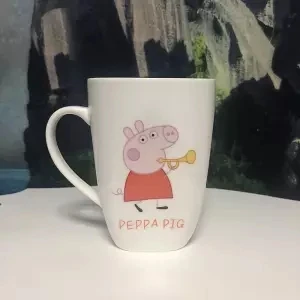 Кружка чашка для любимого человека Женская Студенческая Корейская версия пары чашки марки керамическая Милая молочная чашка для завтрака чашка, кофейная чашка кружка для воды - Цвет: 350ml with a spoon