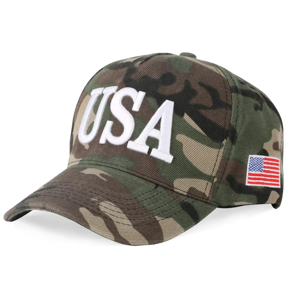 Camouflage Бейсболки камуфляж США буквы вышивка Snapback спортивные армейские хлопковые американские флаги козырьки рыболовные кепки для мужчин Открытый Охота - Цвет: Camouflage