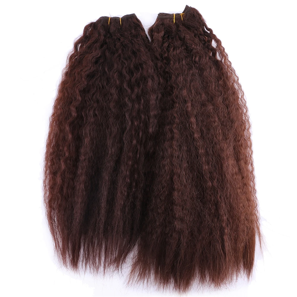 Цвет серый 2 шт./лот кудрявые прямые волосы ткачество Высокая температура Синтетические пряди волос