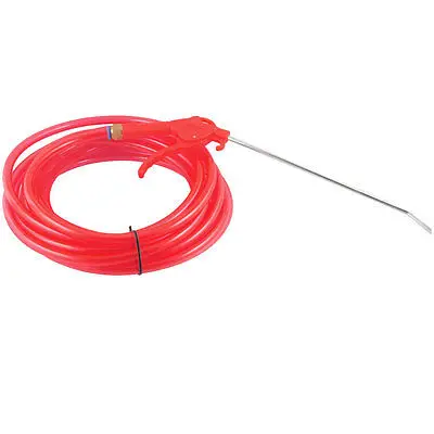

8mm x 12mm Clear Red Polyurethane Tube PU Hose Pipe 10M 32.8 Ft w Air Blow Gun